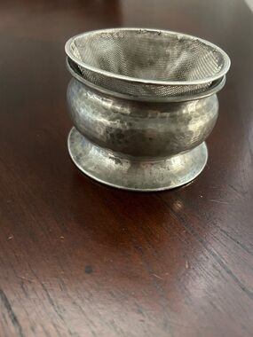 Vintage 1930s W & Co Homeland English Pewter Handcrafted Tea Strainer – Sheffie
